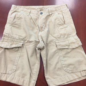 TRUE RELIGION MEN'S KHAKI CARGO SHORTS, 34